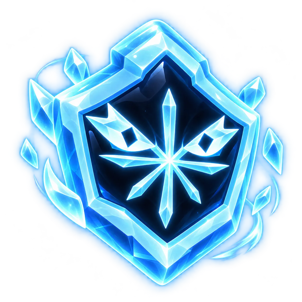 Cryocore, a radiant ice blue crystalline boss