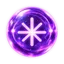 Glowing purple teleport orb